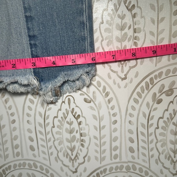 American Eagle Outfitters Vintage Mid Rise Colorblock Frayed Hem Jeans size 4 - Picture 10 of 13